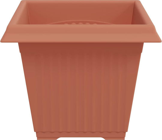 vidaXL Set of 24 Plastic Flower Pots Terracotta Red 38x30cm