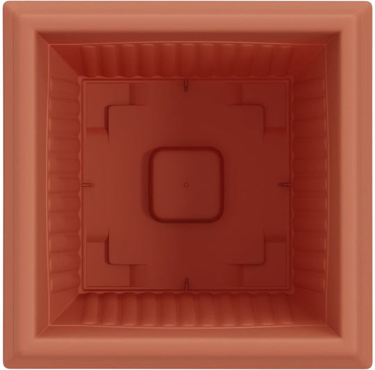 vidaXL Set of 24 Plastic Flower Pots Terracotta Red 38x30cm