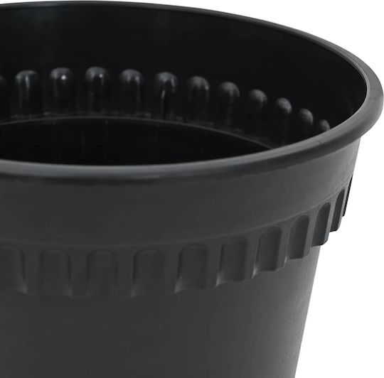 vidaXL Set 6 Kunststoff Pflanzgefäße Schwarz 19x16cm
