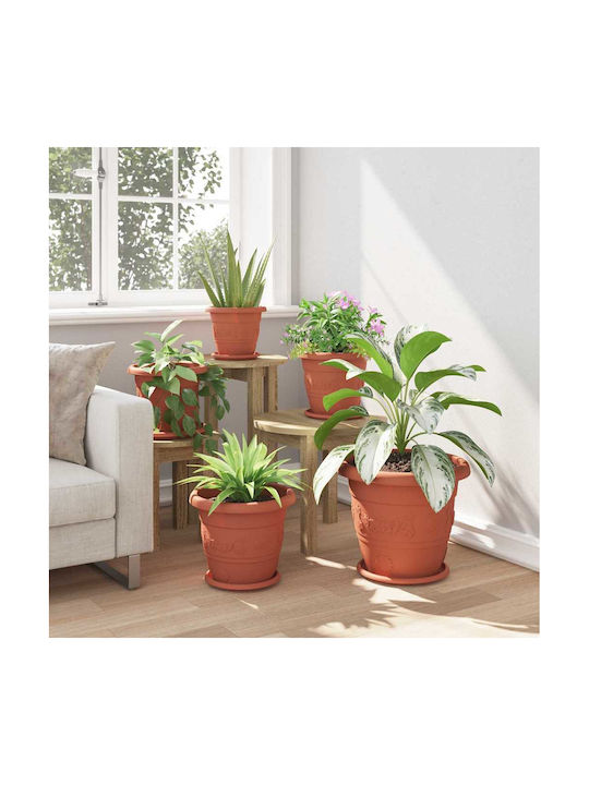 vidaXL Set 6 Ghivece Plastice Light Terracotta