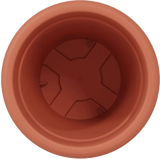 vidaXL Set of 24 Plastic Flower Pots Terracotta 26x21.5cm