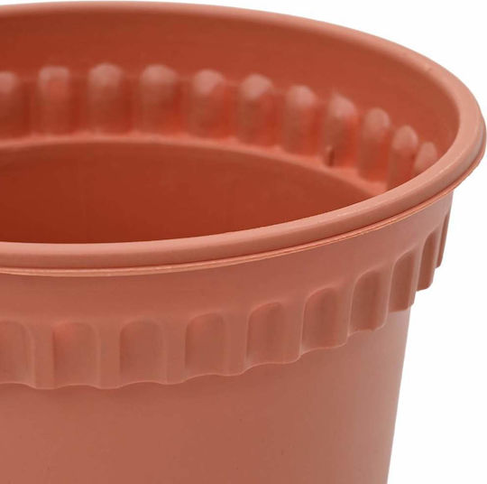vidaXL Set of 6 Plastic Flower Pots Terracotta 12.5x10cm