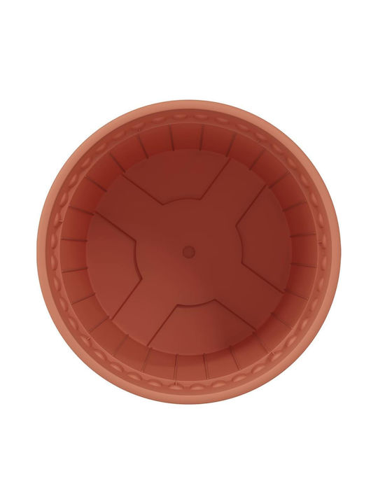 vidaXL Set 24 Ghivece de Flori Din Plastic Cărămiziu 17x14cm