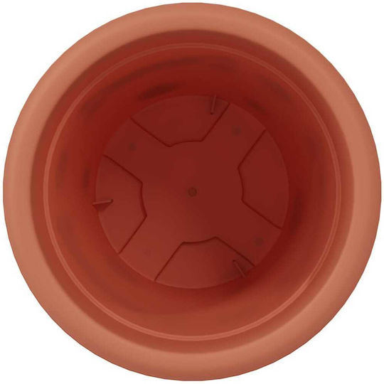 vidaXL Set of 24 Plastic Flower Pots Terracotta 22x18cm