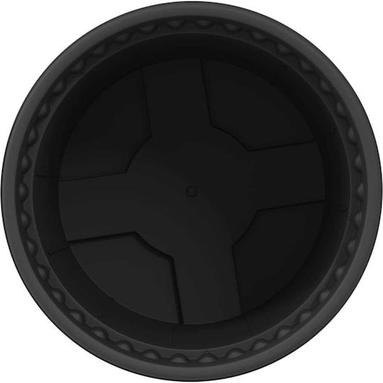 vidaXL Set of 6 Plastic Flower Pots Black 12.5x10cm
