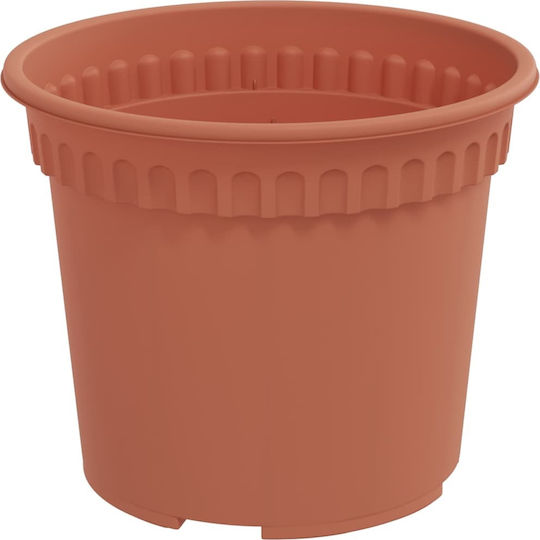 vidaXL Set 24 Ghivece De Flori Din Plastic Cărămiziu 12.5x10cm