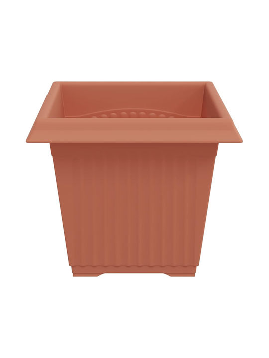 vidaXL Set 24 Ghivece de Flori Din Plastic Cărămiziu 20x16cm