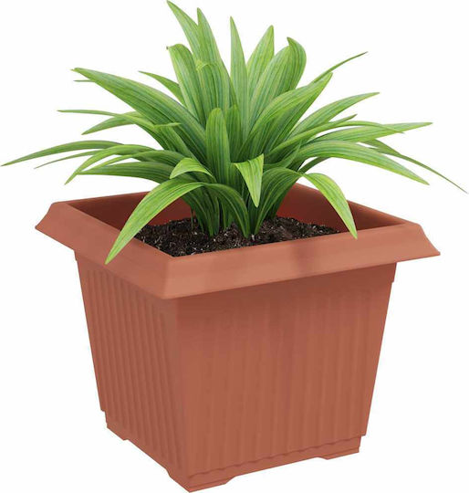 vidaXL Set 24 Pots Plastic Light Terracotta