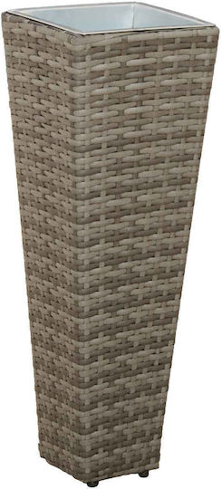 vidaXL Set of 3 Metallic Grey Flower Pots 30cm