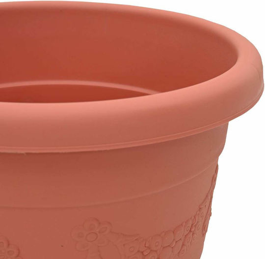 vidaXL Set Of 6 Plastic Flower Pots Red Clay vidaXL Set Of 6 Plastic Flower Pots Red Clay