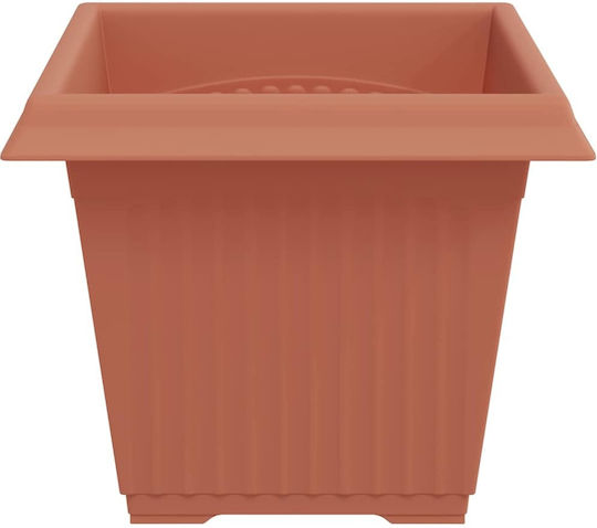 vidaXL Set 6 Kunststoff-Blumentöpfe Terrakotta 33x26cm