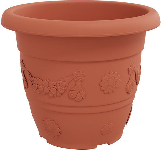 vidaXL Set 6 Kunststoff Pflanzgefäße Terrakotta 34x28cm