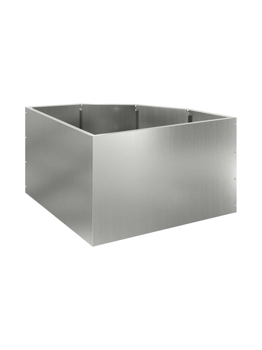 vidaXL Ghiveci Metal Silver 60x60x35cm.