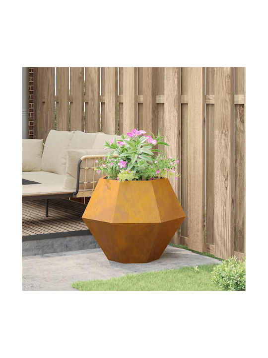 vidaXL Γλάστρα Μεταλλική Σκ Rusty 75x75x60εκ.