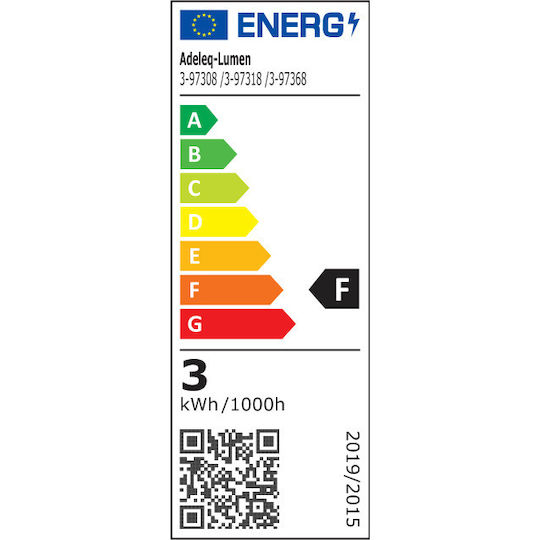Adeleq Επιτοίχια Εξωτερική Πλαφονιέρα LED IP65 3W με Ρυθμιζόμενο Λευκό Φως