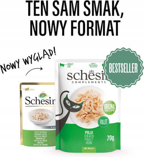 Schesir Wet Cat Food in Pouch with Chicken 70gr