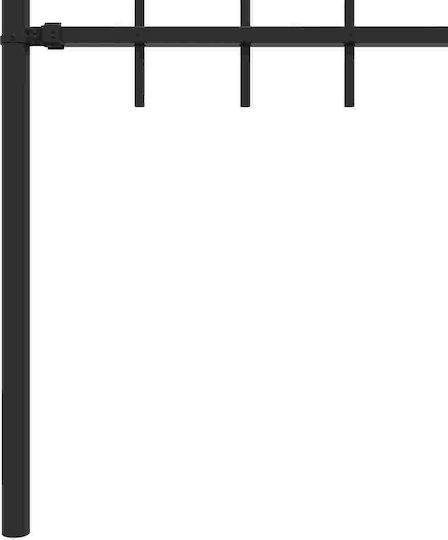 vidaXL Metallic Fence Grilles with Spears in Black Colour 1.3x2m