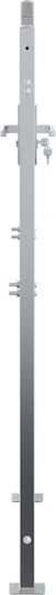 vidaXL Metallisches Gartentor in Silber Farbe 1.25x1m