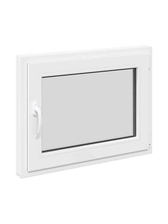 vidaXL Aufklappbares PVC-Fenster P80xH60cm