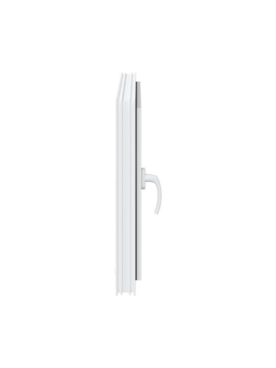 vidaXL Hinged PVC Window Risor W80xH60cm