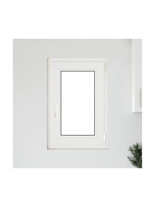 vidaXL Hinged PVC Window W50xH75cm