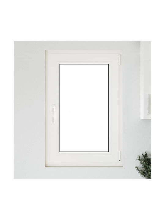 vidaXL Hinged PVC Window W60xH100cm