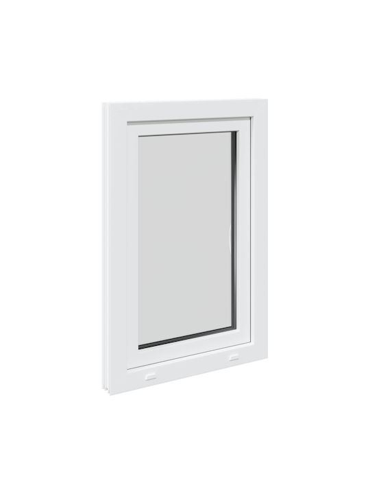 vidaXL Hinged PVC Window W60xH100cm