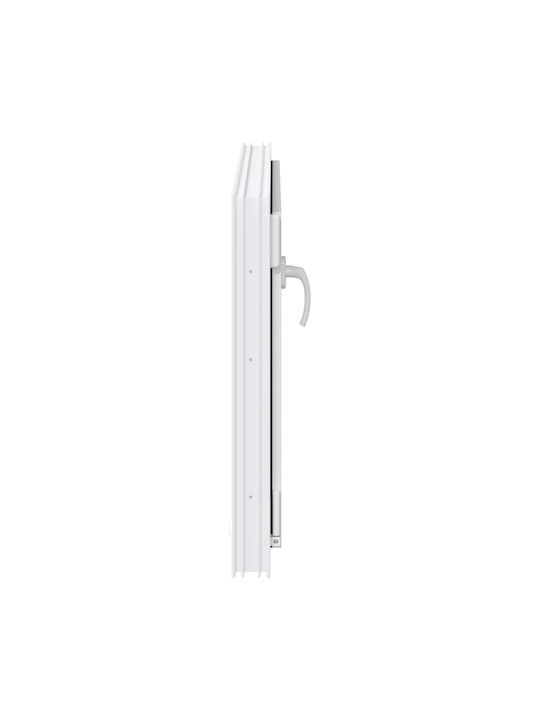 vidaXL Hinged PVC Window Risor Width 80cm Height 60cm