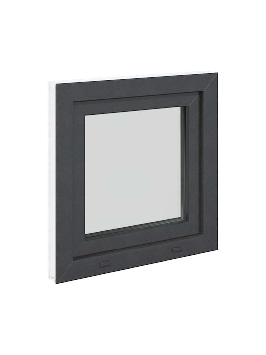 vidaXL Aufklappbares PVC Fenster Risor P50xH50cm