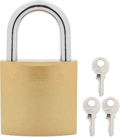 vidaXL Brass Padlock Horseshoe With Key 43mm 2 Pieces