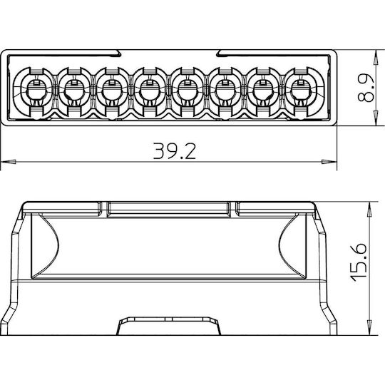 Quick Connect Wire Connection Strip 8 Pole Pressure 61 825 Lgr For Single Core Conductors 0.5-2.5mm² 24A 450V 50 Pieces