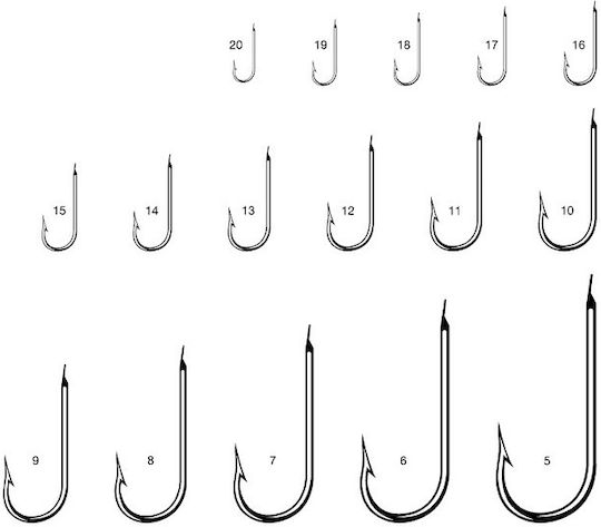 VMC Paragadisio Fishing Hook 9746 Ps Hi-Carbon Steel Units 100 & 1000 100 Units No12