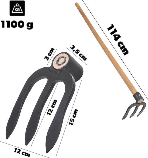 Kadax Geschmiedete Gartenhacke 12 Cm Unkrautbekämpfungshandgriff Premiumstahl
