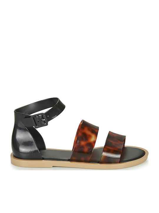 Damen Flache Sandalen Schwarz