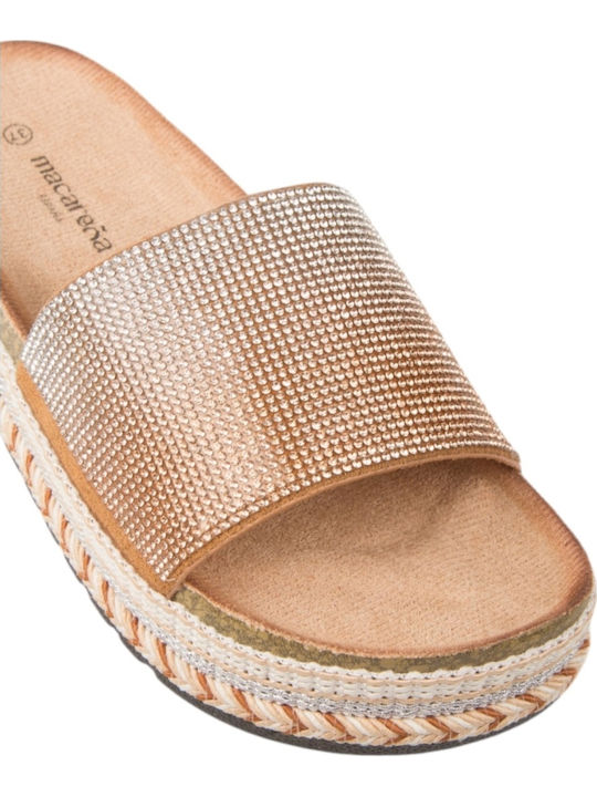 Women's Flat Sandals Gold
