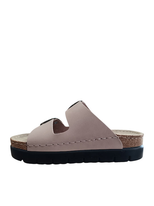 Leather Women's Anatomic Flatforms Sandals Beige 616 Sand
