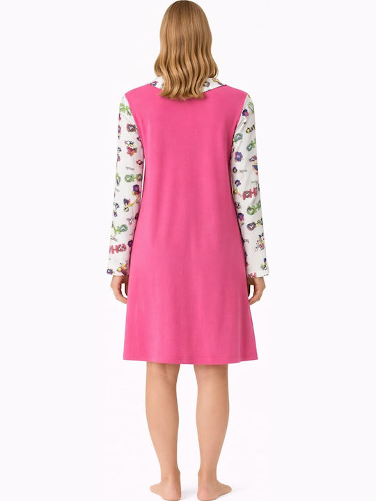 Vamp Winter Women's Nightgown Fuchsia
