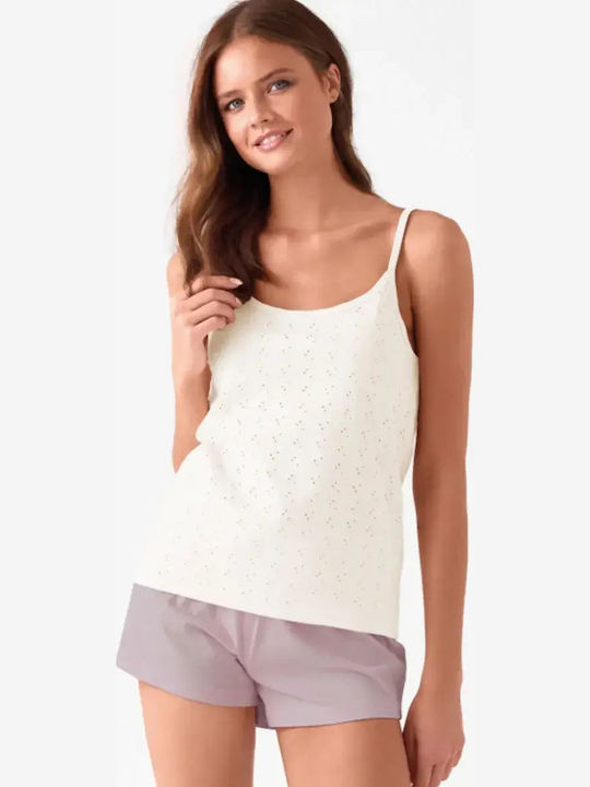 Infiore Καλοκαιρινό Babydoll Λευκό