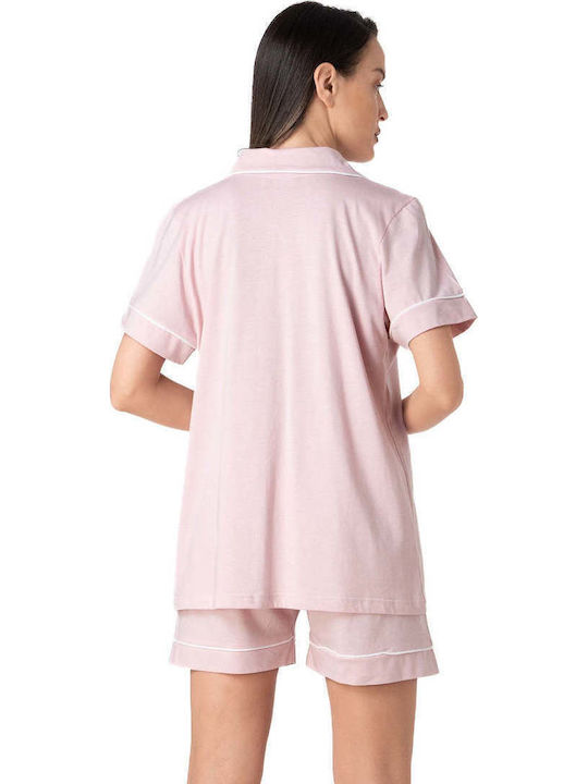 Relax Lingerie Καλοκαιρινό Γυναικείο Σετ Πιτζάμας Βαμβακερό Πράσινο