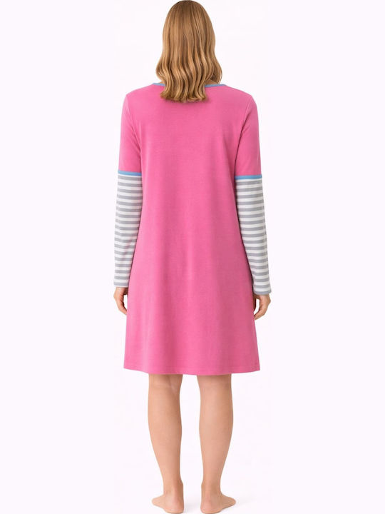 Vamp Winter Women's Nightgown Fuchsia
