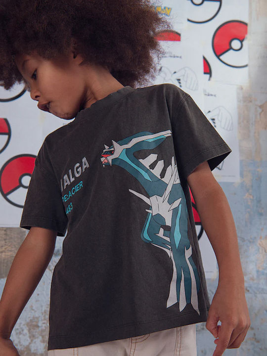 Παιδική Μπλούζα Κοντομάνικη Γκρι Pokemon Dialga