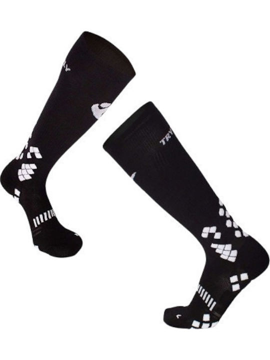 Try to Fly Men's Thermals Compression Socks Black