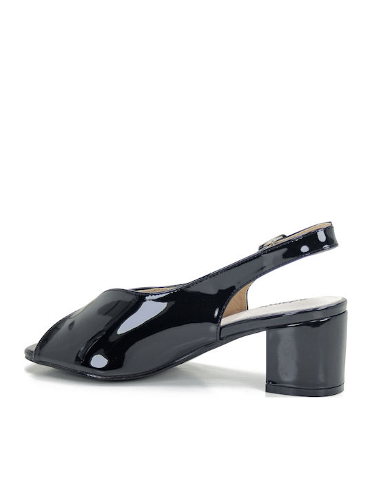Patent Leather Black Sandals