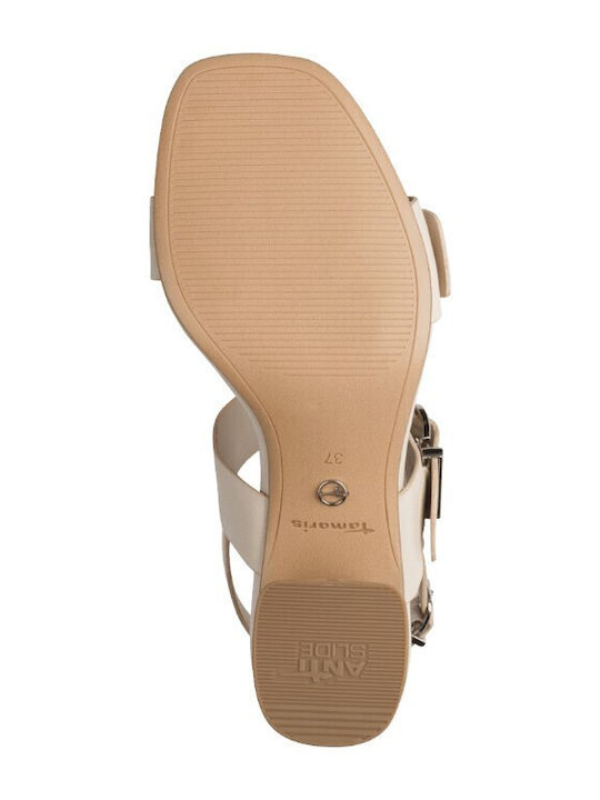 Leather Sandals Beige