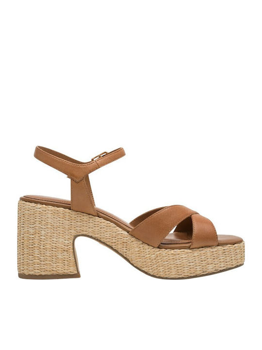 Leather Sandals Tabac Brown