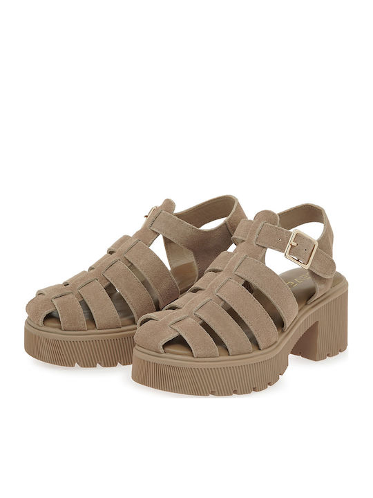 Suede Πέδιλα Μπεζ