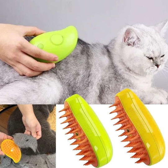 Uncle George Electric Dog Brush for Coat Grooming Yellow