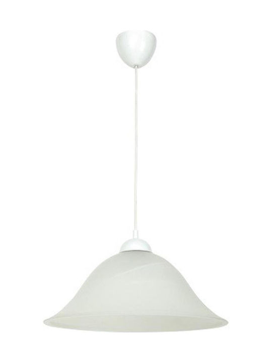 Home Lighting Lia Hängelampe Weiß Glocke mit Fassung E27 37x37x120cm.
