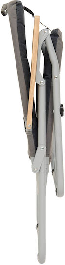 5Five Beach Chair with High Back Gray 63.5x62x91cm