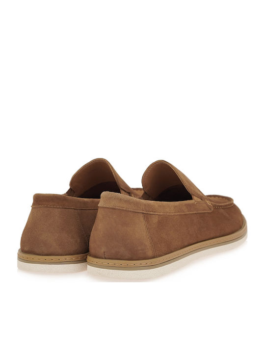 Suede Ανδρικά Loafers σε Καφέ Χρώμα